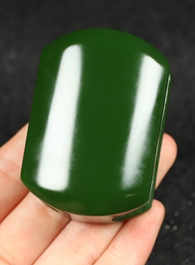 和田玉碧玉皮带扣双层白玉腰带扣