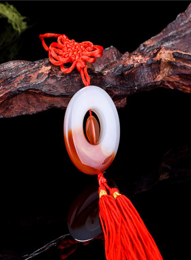 玛瑙中国结车内挂饰出入平安玉髓