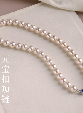 施家珍珠项链女款锁骨链颈链