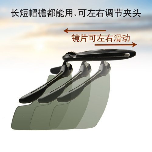 御牌夹帽偏光镜钓鱼专用眼镜高清增晰看漂户外夜钓去蓝光近视增光 - 图2