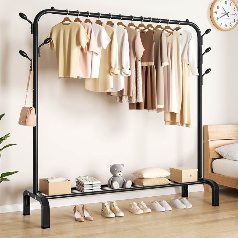 POPHEKO 12 Hook Hanging Pole Rack Clothes Hanger Coat stand-图0