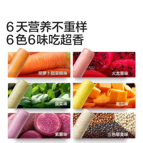 宝宝馋了果蔬手指馒头量贩装儿童早餐半成品无添加糖送宝宝辅食谱 - 图1