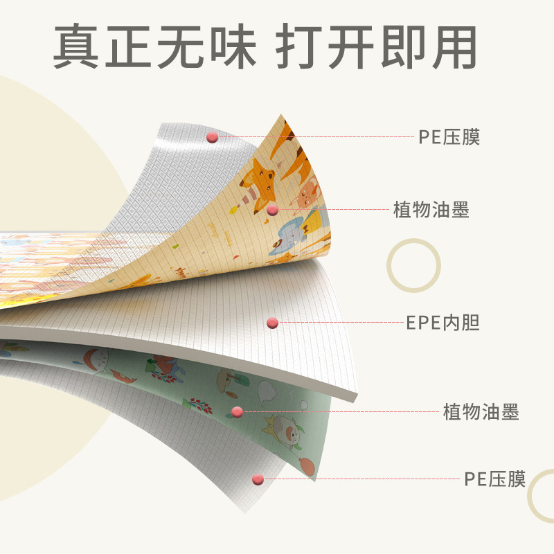 爬行垫无毒无味家用加厚客厅地垫 江汇达母婴爬行垫