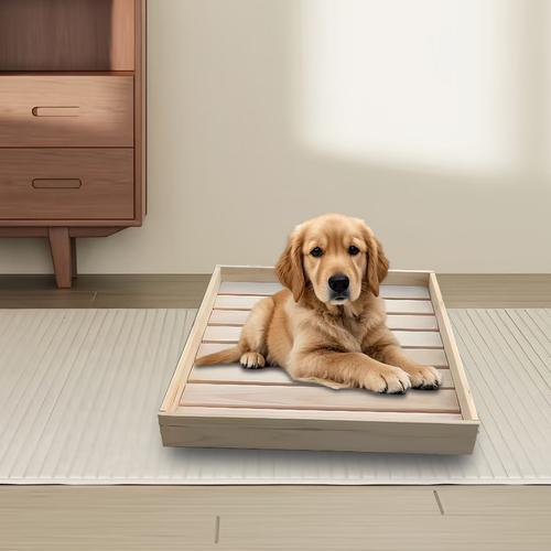 实木宠物床矮床狗床木板防潮透气猫床榻榻米排骨架硬木板简约定制 - 图0