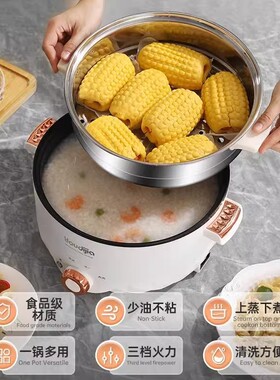 110V美规日规欧规英规多功能电煮锅一体电热火锅宿舍电锅跨境家电