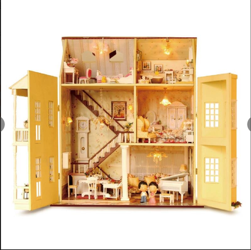 木制房子模型diy小屋别墅大型公主城堡女孩过家家拼装玩具房 - 图3