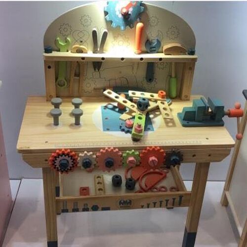 跨境过家家益智木制儿童玩具箱修理仿真工具台仿真维修螺丝刀套装 - 图0