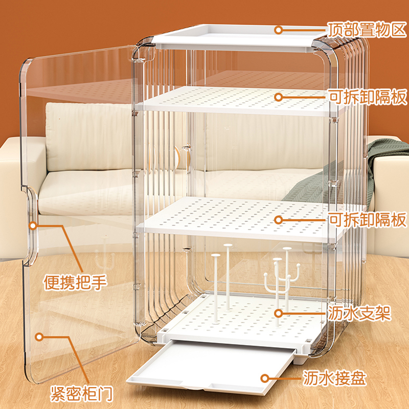 宝宝奶瓶收纳盒餐具清洗工具沥水架置物架防尘储存收纳箱婴儿专用 - 图3