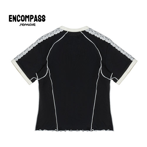 Adidas/阿迪达斯 Remake 大logo芭蕾风蝴蝶结蕾丝短袖女ENCOMPASS - 图3