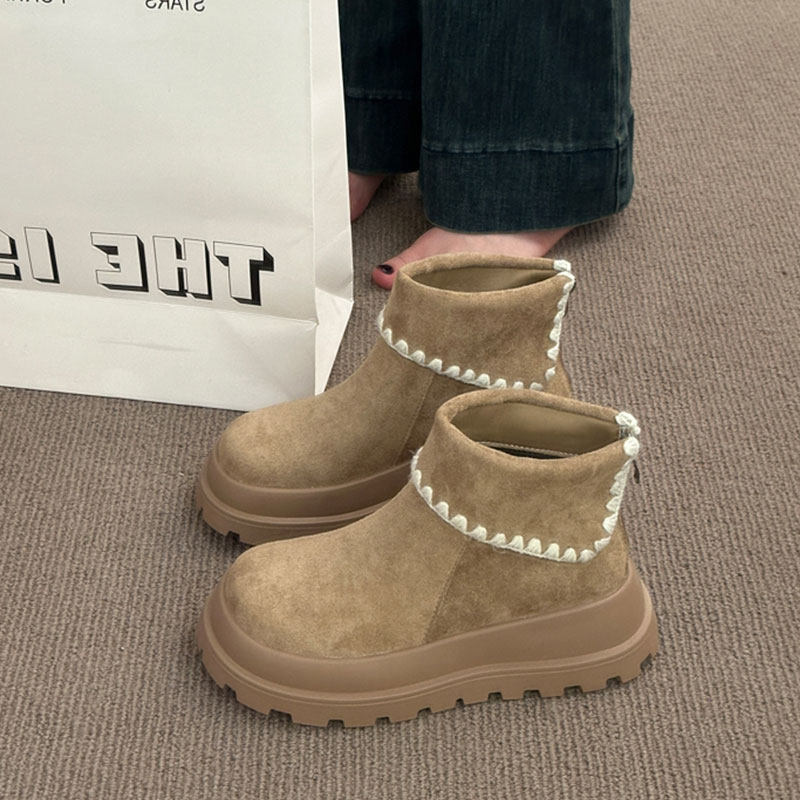 复古棕色英伦风厚底马丁靴女2025新款秋冬配裙子加绒增高勃肯短靴,淘宝优惠券,粉丝福利购,淘宝优惠卷