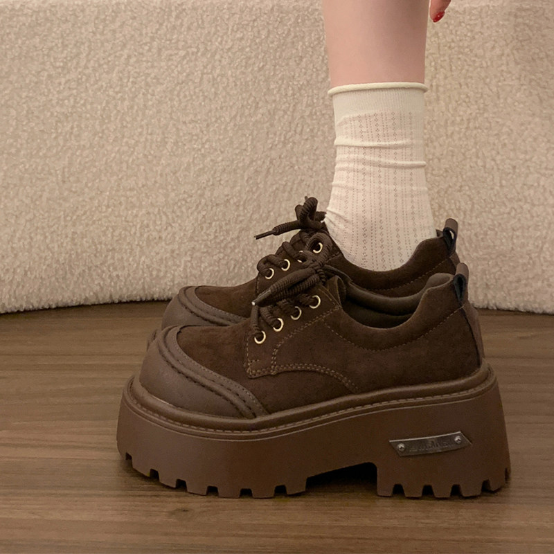 大头鞋女款2026春季新款单鞋复古百搭厚底增高小个子小皮鞋德比鞋,淘宝优惠券,粉丝福利购,淘宝优惠卷