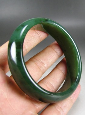 钱塘邮社   和田玉碧玉 手镯 内径62mm