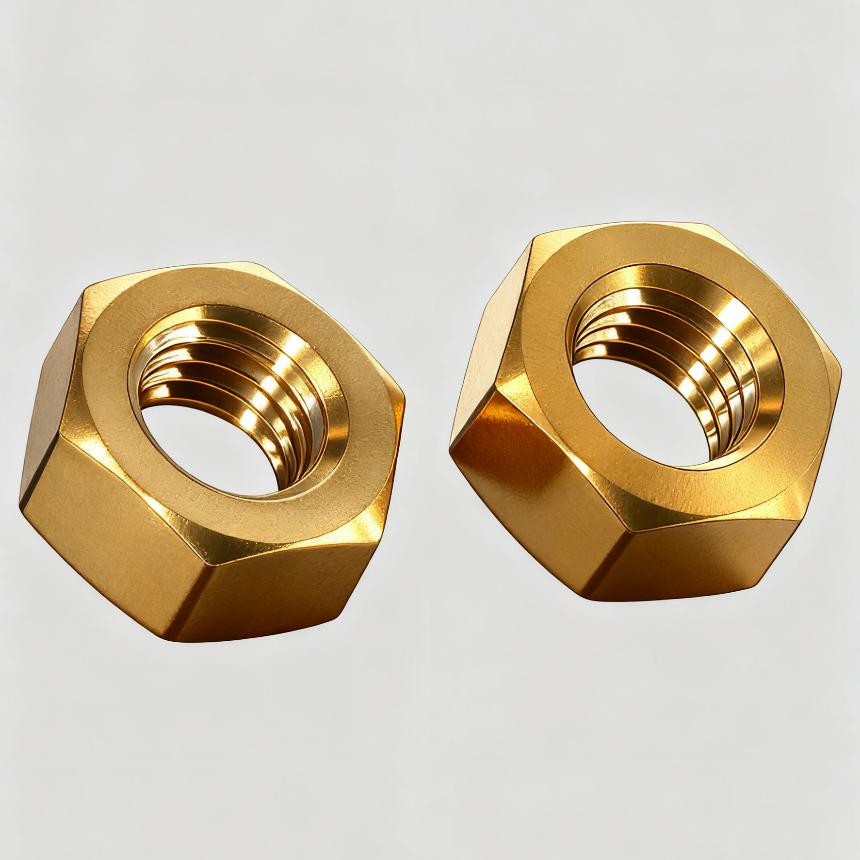 铜六角螺母铜螺帽螺丝帽螺丝母M1.4M1.6M2M3M4M5M6M8M10M12M16M24 - 图1