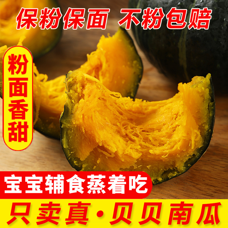 真贝贝南瓜正宗山东5斤板栗味小南瓜栗面孕妇宝宝辅食粉糯香甜