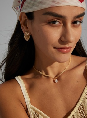 纯银珍珠项链女2026新款淡水珍珠锁骨链S925银小众轻奢礼物