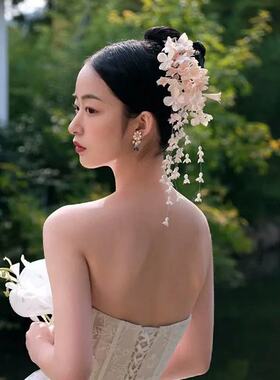 蝴蝶精灵仙子头饰少儿蓝色花环
