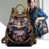 Fashionable Color Elephant Women's Bag Backpack Large Capacity Ethnic Style Jixiang Women's Casual Travel Bag Messenger Bag Student Bag