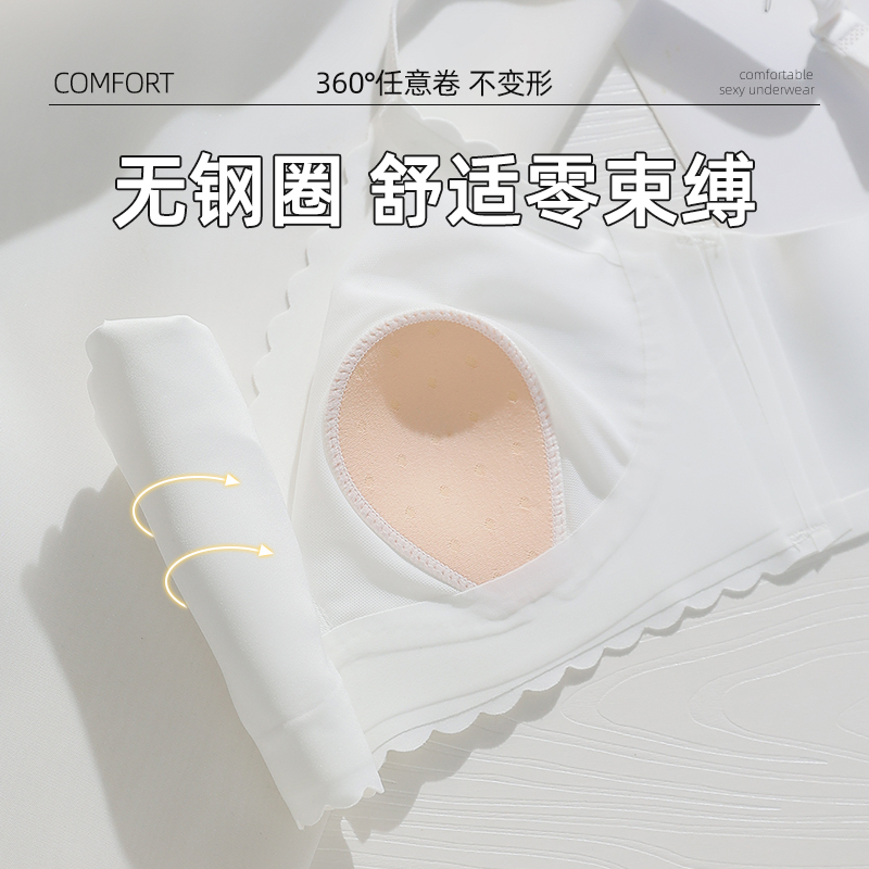 夏季兔耳朵内衣女薄款大胸显小胸胸罩无痕美背凉感水晶杯文胸超薄_魅角内衣旗舰店_女士内衣/男士内衣/家居服-第5张图片-提都小院