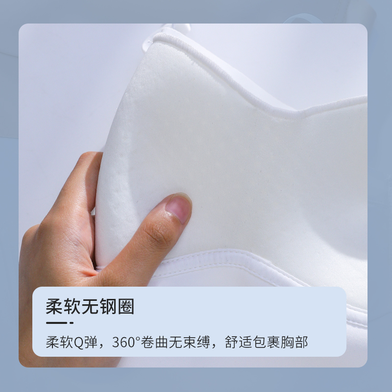 魅角内衣旗舰店抹胸式裹胸防走光无肩带夏季薄款内衣女大胸显小无痕无钢圈文胸罩3