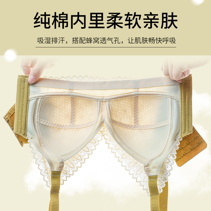 魅角内衣旗舰店内衣女显胸小薄款大胸显小文胸前扣聚拢收副乳防下垂缩胸少女胸罩3