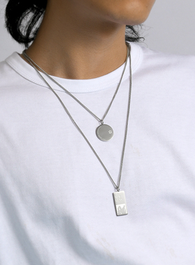 oammi潮牌韩版钛钢硬币吊坠