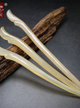 角木蛟品牌厂家直销天然羊角发簪手工精品簪子古典步摇畅销款定制