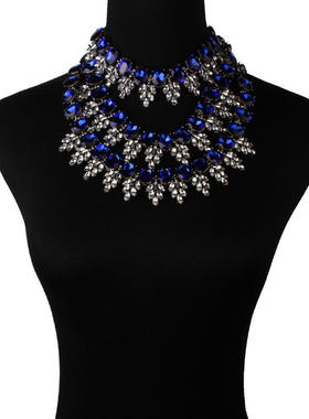 其他短款多层项链奢华蓝水项链