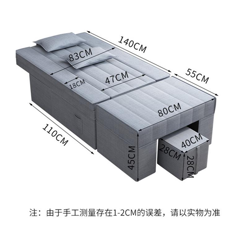 足疗沙发电动足浴桑拿洗脚一体按摩床浴室大厅休息床沐足沙发躺椅 - 图3