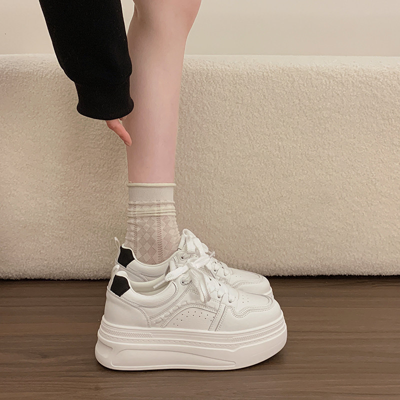 厚底增高6CM小个子小白鞋女轻便2026春季配裙子板鞋休闲单鞋女鞋,淘宝优惠券,粉丝福利购,淘宝优惠卷