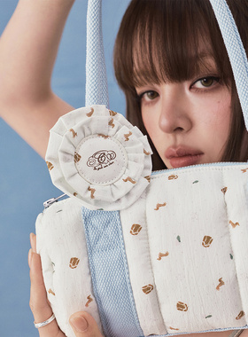 CHUU可露丽系列手提包女2026年夏季新品满印拉链包包百搭迷你小包