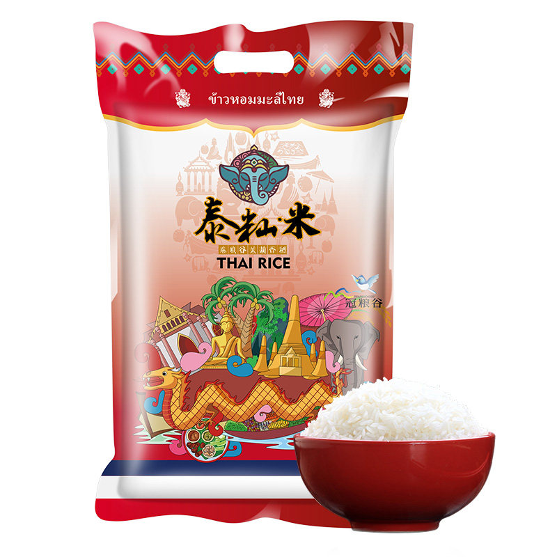 品冠膳食泰国原粮进口香米泰籼米真空包装长粒大米5斤软糯可口_虎窝淘