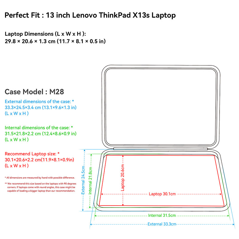 Smatree适用于联想( Lenovo）ThinkBook13s  13英寸笔记本电脑手提包内胆包硬壳防摔量身定做 - 图0