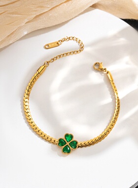 韩版通体钛钢系列不掉色手链网红时尚设计感手饰跨境热卖精致饰品