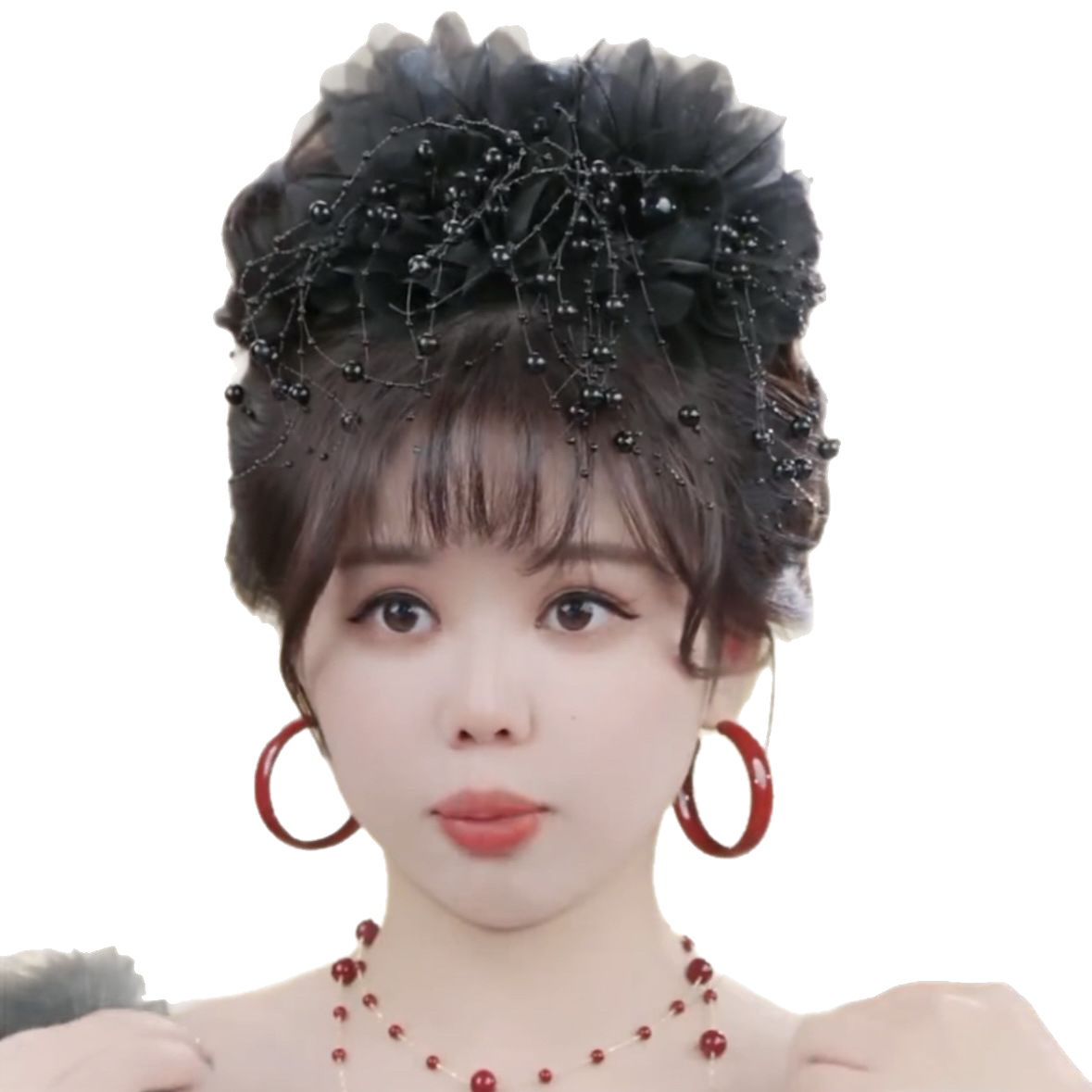 轻奢百搭花朵流苏羽毛手工发夹韩式鲨抓夹轻奢百搭花朵流苏珠珠 - 图3