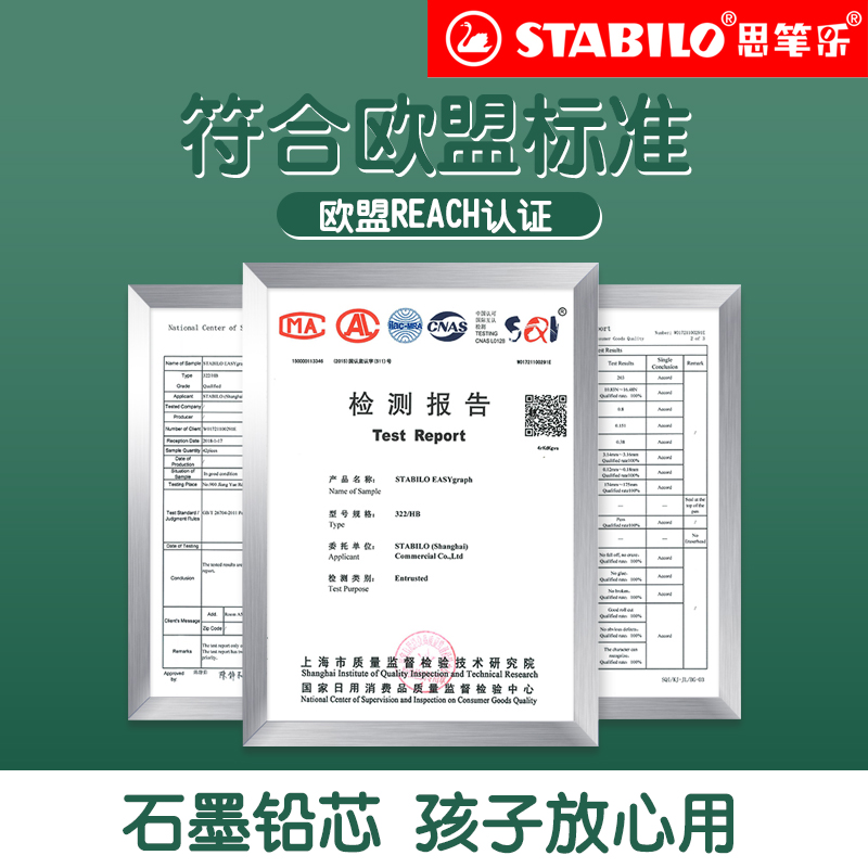 stabilo/思笔乐洞洞铅笔儿童幼儿园矫正正姿初学者小学生一年级专用握笔器粗头粗杆三角杆写字文具用品hb练字 - 图3