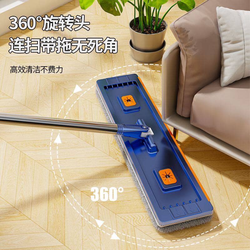 免手洗2024新款平板拖把家用一拖净加大吸水懒人地拖拖布拖地神器