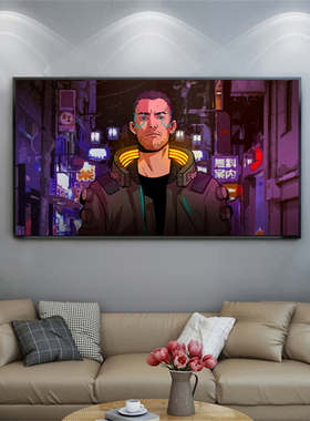 Cyberpunk海报卧室简约晶瓷挂画