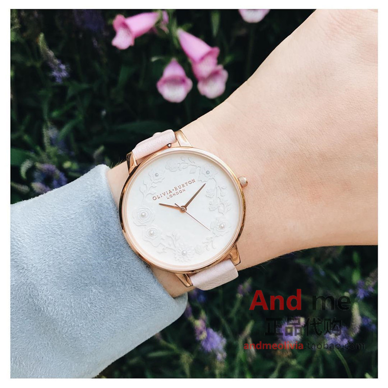 OliviaBurton手表女小众轻奢纸雕花瓣名牌正品女士女生礼物OB女表 - 图0