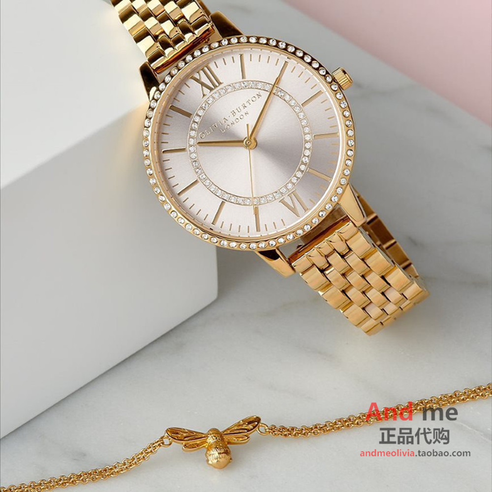 OliviaBurton手表女轻奢小众晶钻贝母正品名牌女士女生礼物OB女表 - 图0