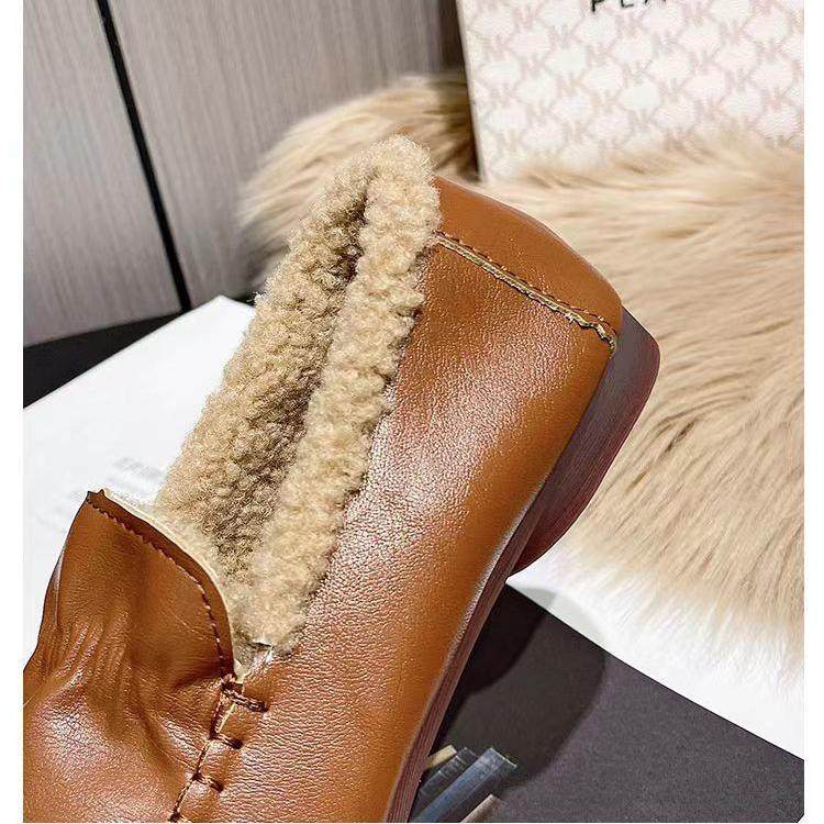 软皮一脚蹬加绒加厚雪地靴女冬宽胖脚妈妈防滑保暖豆豆棉鞋毛毛鞋,淘宝优惠券,粉丝福利购,淘宝优惠卷