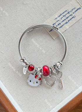 进口韩国东大门小清新手镯可爱猫个性森系学生闺蜜手串手链女手