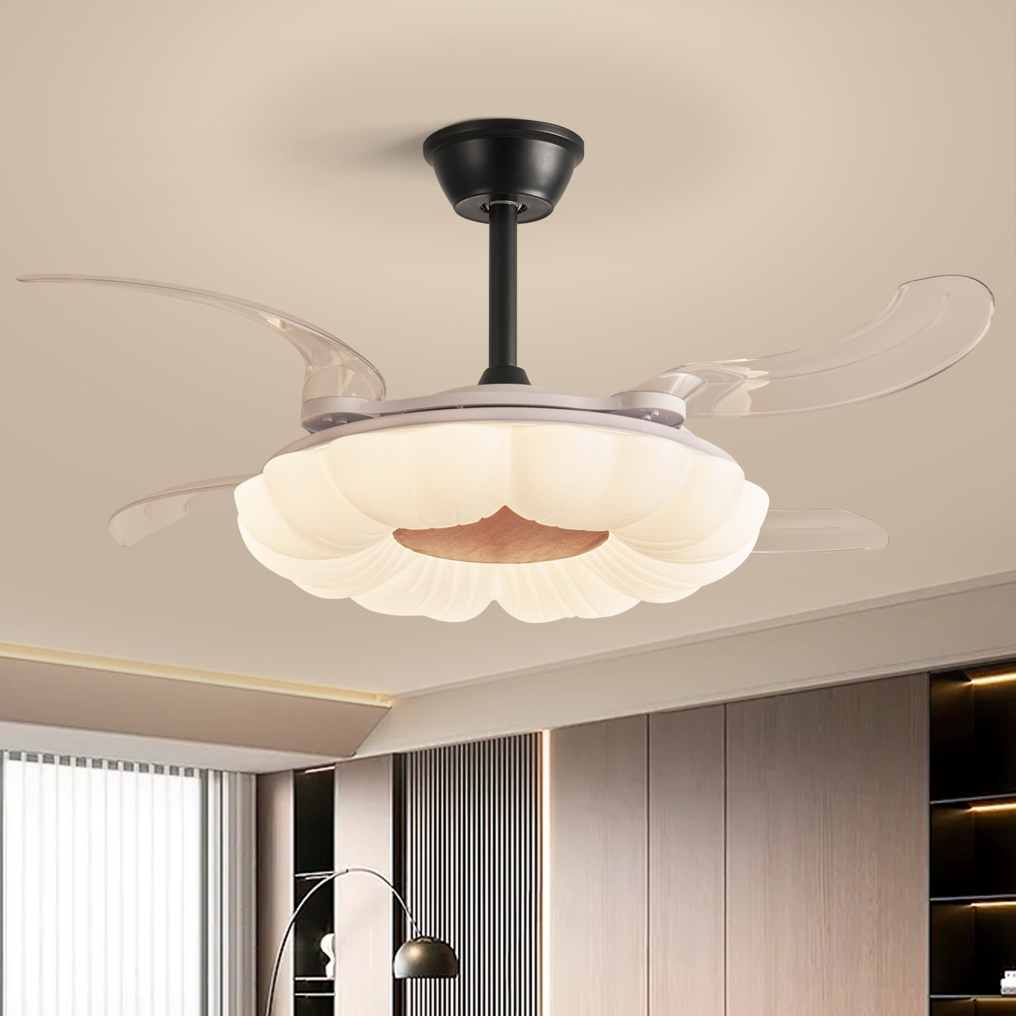 中古风风扇灯2025新款餐厅客厅卧室一体隐形吊扇灯复古大气风扇灯,淘宝优惠券,粉丝福利购,淘宝优惠卷