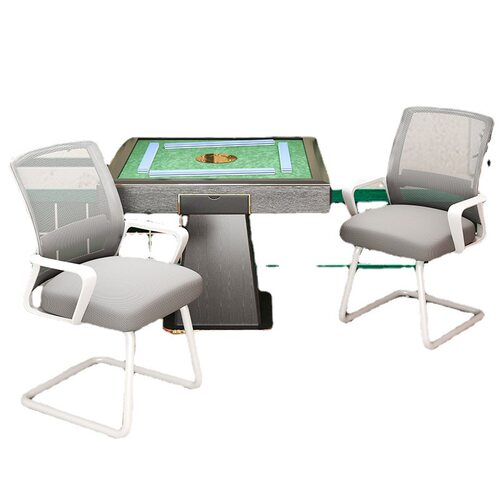 麻将椅子棋牌室专用椅会议室办公职员椅久坐舒服弓形铁架靠背网椅 - 图2