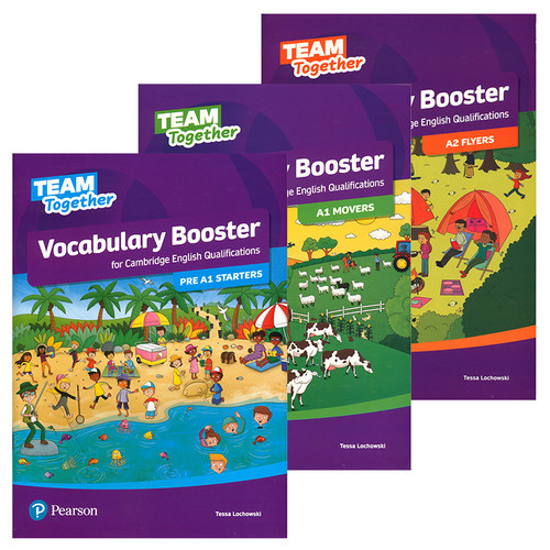 原版进口朗文培生Team Together1-2配套词汇书Vocabulary Booster pre A1 starters剑桥少儿英语Cambridge english qualifications - 图0