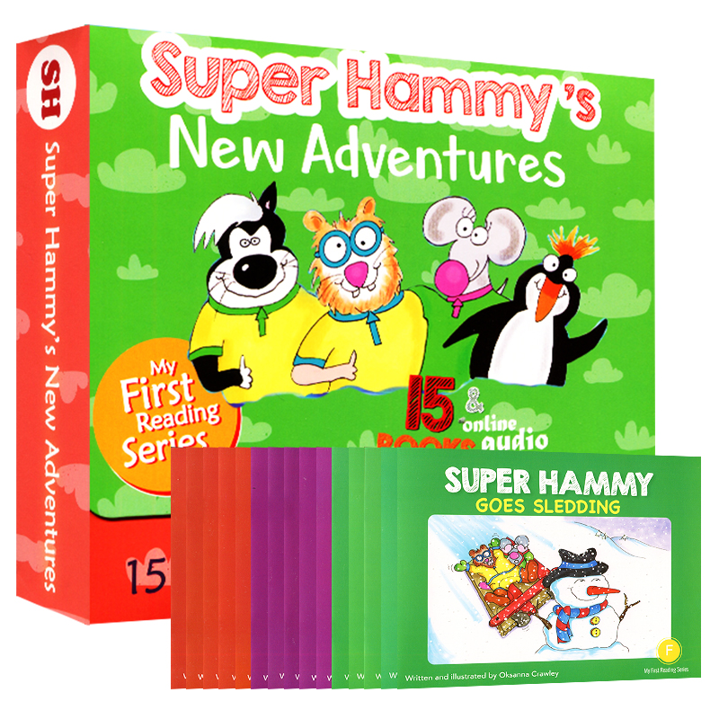 Super Hammy 2级别超级翰米加拿大进口英文绘本原版英文启蒙绘本幼儿英语分级读物我的第一套阅读丛书 3-8岁英语启蒙幼儿园阅读-图0