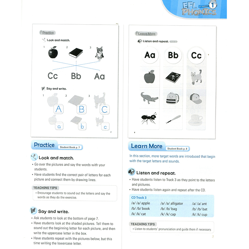 包邮新版efl phonic 3级别少儿小学自然拼读发音教材phonics教案 - 图3