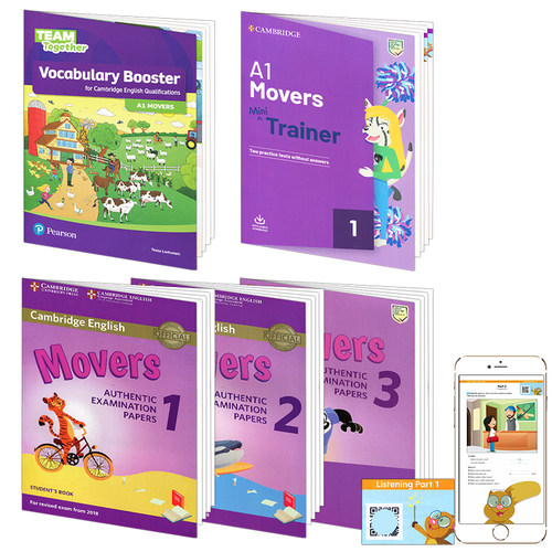全套5册 剑桥YLE真题集套装Cambridge english Pre A1 Movers 1 2 3 + Vocabulary Booster movers 少儿英语二级考试教材备考资料 - 图0
