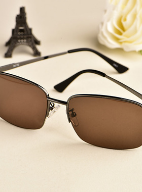 晶工匠天然水晶眼镜62茶晶男士