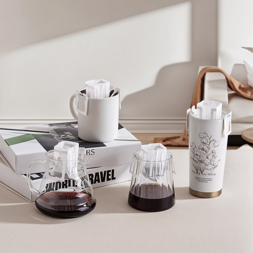 挂耳滤纸咖啡滤纸手冲咖啡粉过滤纸进口挂耳包滤网一次性滤袋漏斗 - 图3