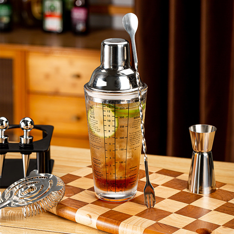 304不锈钢调酒器玻璃雪克杯手摇壶鸡尾酒吧调酒工具套装shake摇杯,淘宝优惠券,粉丝福利购,淘宝优惠卷